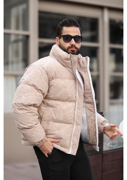 Erkek Dik Yaka Kışlık Flok Mont fiyatları