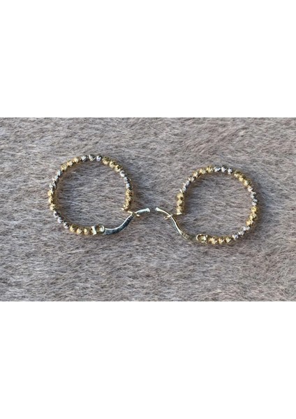 14 Ayar Altın 2 Renkli Dorica Halka Küpe fiyatları