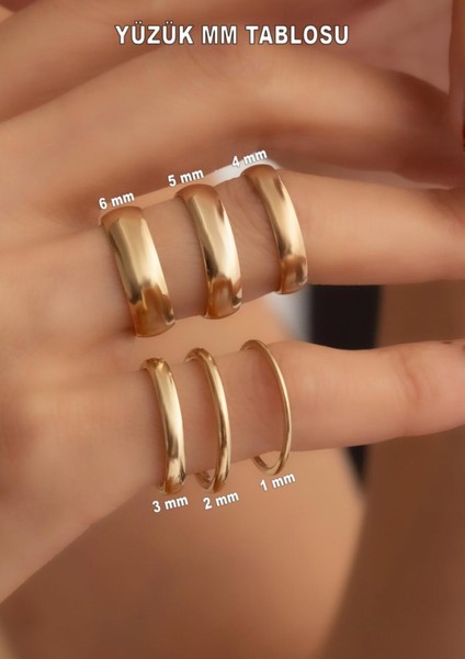 14 Ayar Altın 5 Mm Klasik Alyans modelleri