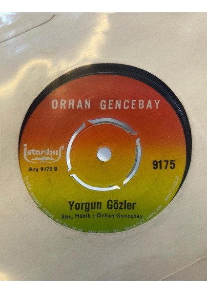 Orhan Gencebay – Bir Teselli Ver 1971 Baskı 45'lik (Plak)