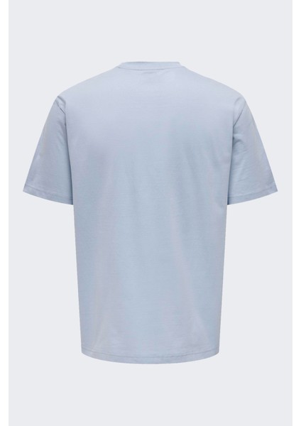 Onsfred Lıfe Rlx Ss Tee Noos Erkek Mavi T-Shirt - 22022532