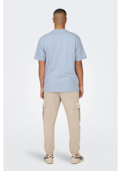 Onsfred Lıfe Rlx Ss Tee Noos Erkek Mavi T-Shirt - 22022532