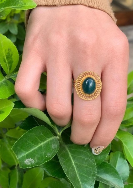 14 Ayar Altın Venüs Zümrüt Yüzük