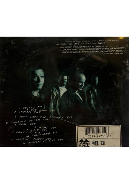 Disturbed ‎– The Sickness 2000 Baskı (CD)