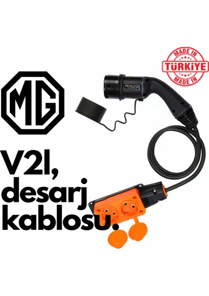 Mg Elektrikli Araç V2L Deşarj Kablosu