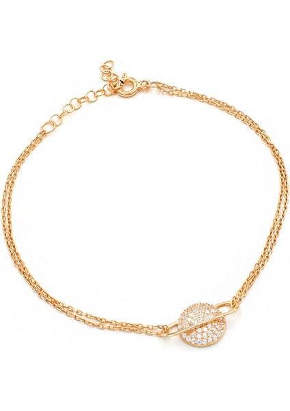 Gezegen Model Rose Renk Bayan Gümüş Bileklik indirimleri