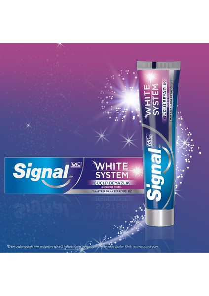White System Diş Macunu Güçlü Beyazlık Güçlü Diş Minesi 75 ml