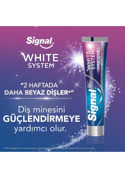 White System Diş Macunu Güçlü Beyazlık Güçlü Diş Minesi 75 ml