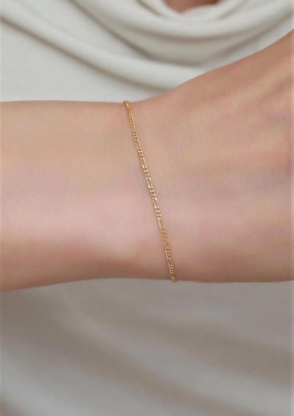 14 Ayar Altın İnce Figaro Bileklik indirimleri