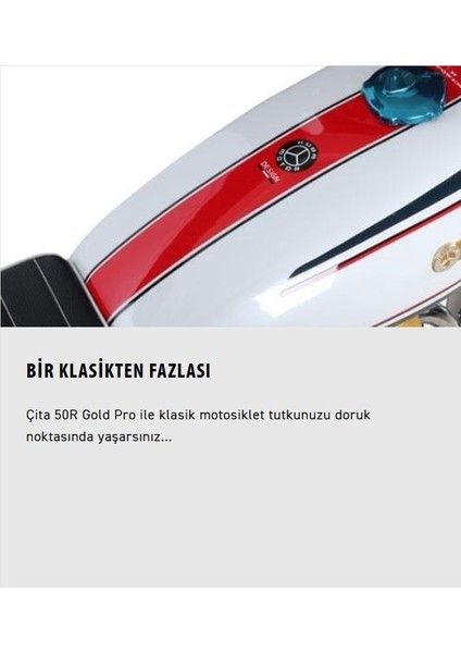 Çita 50-R Pro Motosiklet Beyaz