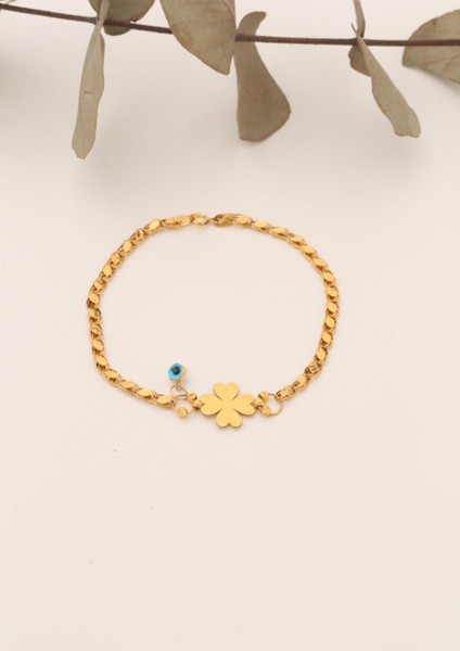 14 Ayar Altın Halep Yonca Bileklik indirimleri