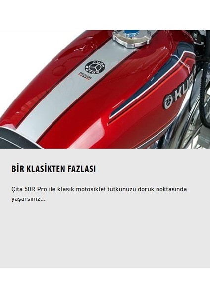 Çita 50-R Pro Motosiklet Kırmızı fiyatları