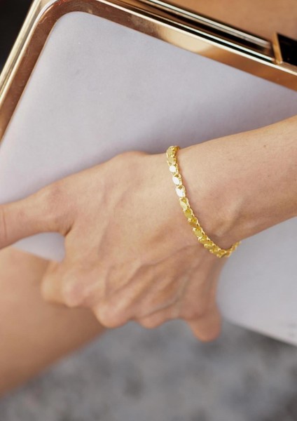 14 Ayar Altın Orta Kalın Pullu Halep Bileklik fiyatları