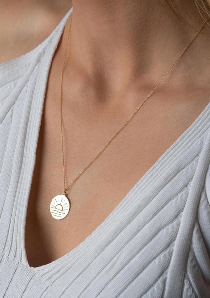 14 Ayar Altın Gün Doğumu Kolye fiyatları