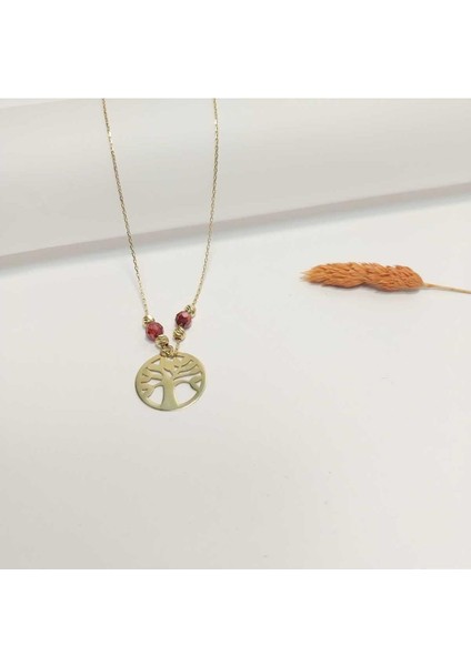 14 Ayar Dorikalı Hayat Ağacı Kolye modelleri