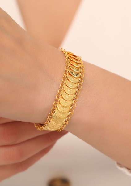 14 Ayar Altın Tuğralı Bileklik modelleri