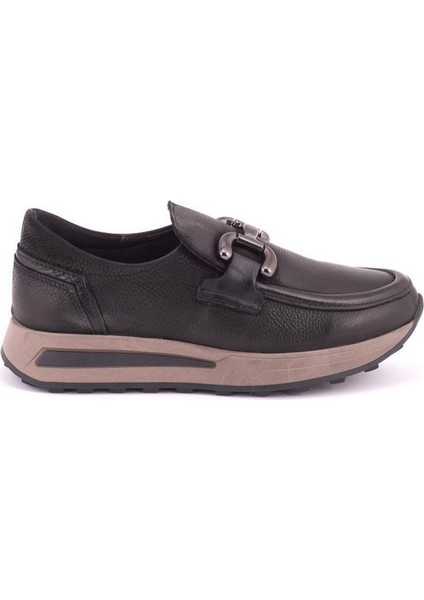 D24KA-3260 Kaymaz Tokalı Loafer Deri Kadın Ayakkabı