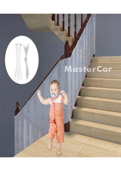 Beyaz Merdiven Balkon Güvenlik Filesi Güvenlik Kapısı Bebek Çocuk ve Evcil Hayvan File modelleri