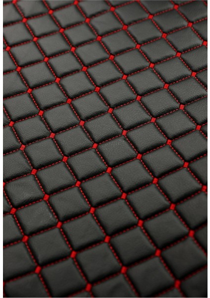 Oto Koltuk Minderi Suni Deri Ön Iki Koltuk ve Arka Oturak 3'lü Ön Siyah Kırmızı modelleri