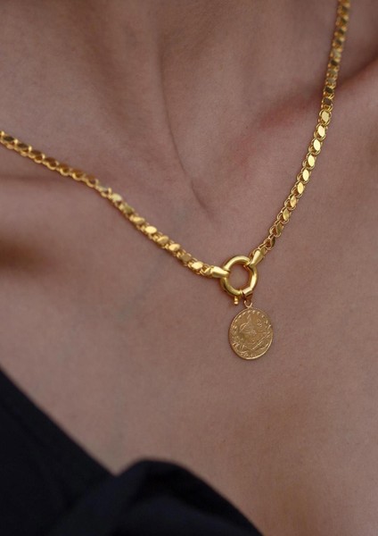 14 Ayar Altın Çeyrek Reşatlı Pullu Halep Kolye fiyatları