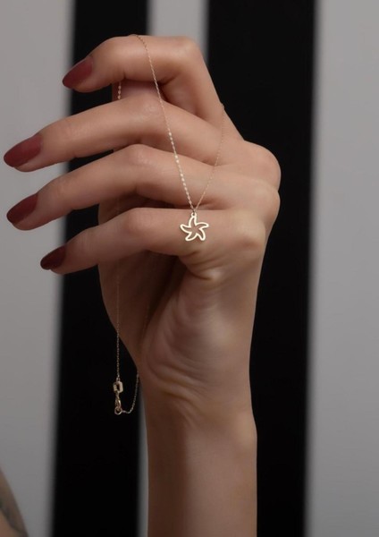 14 Ayar Altın Deniz Yıldızı Kolye