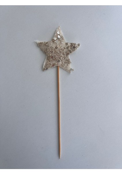 Pullu Yıldız Pasta/cupcake Süsü