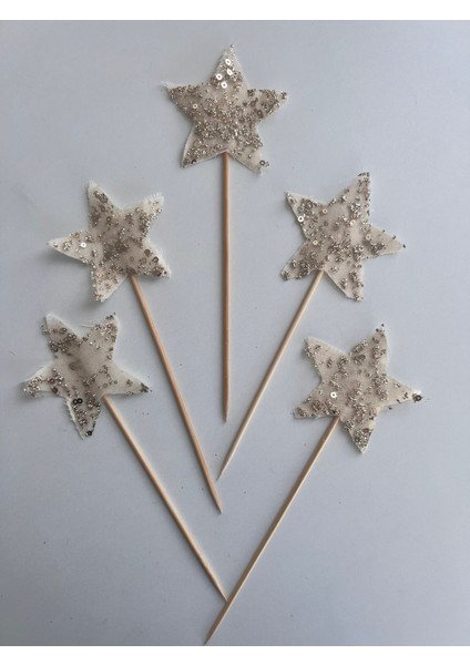 Pullu Yıldız Pasta/cupcake Süsü