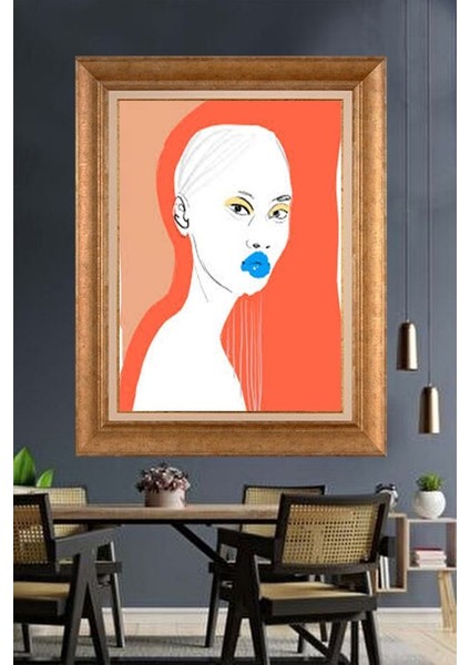 Altın Çerçeveli Paspartulu Tablo RF171