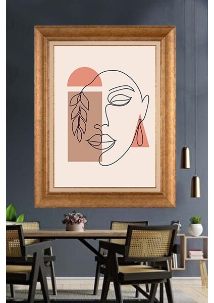 Altın Çerçeveli Paspartulu Tablo RF601