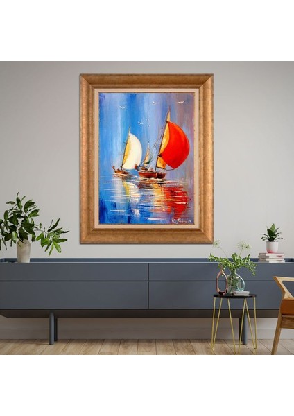 Altın Çerçeveli Paspartulu Tablo RF2420