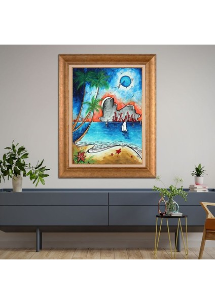 Altın Çerçeveli Paspartulu Tablo RF2112