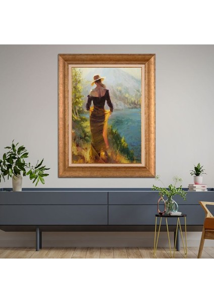 Altın Çerçeveli Paspartulu Tablo RF2619