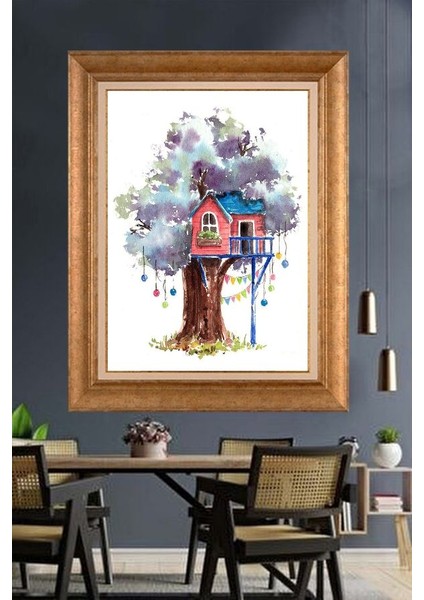 Altın Çerçeveli Paspartulu Tablo RF42