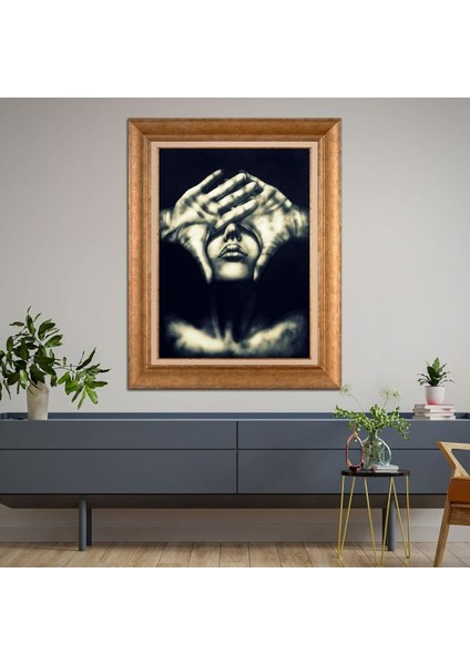 Altın Çerçeveli Paspartulu Tablo RF1388