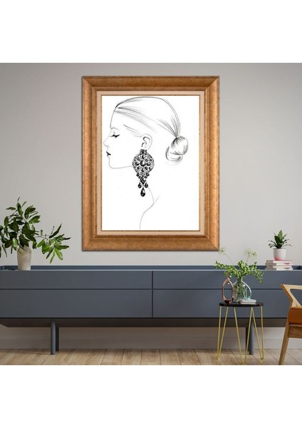 Altın Çerçeveli Paspartulu Tablo RF1586