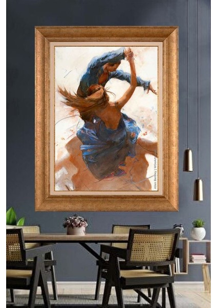 Altın Çerçeveli Paspartulu Tablo RF597