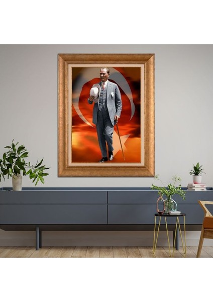 Altın Çerçeveli Paspartulu Tablo RF3533