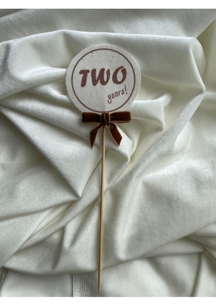 Doğum Günü Pasta Süsü - Two Years Kahverengi