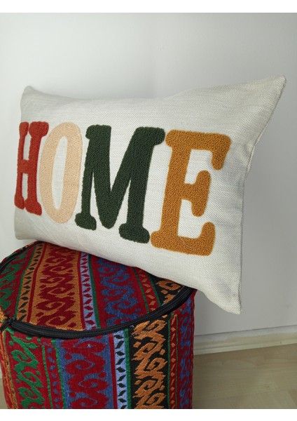 Punch Kırlent ( Içi Dolu) Nakış Kırlent, Boho Kırlent, Tufting Kırlent, Kırlent, Dekoratif Kırlent