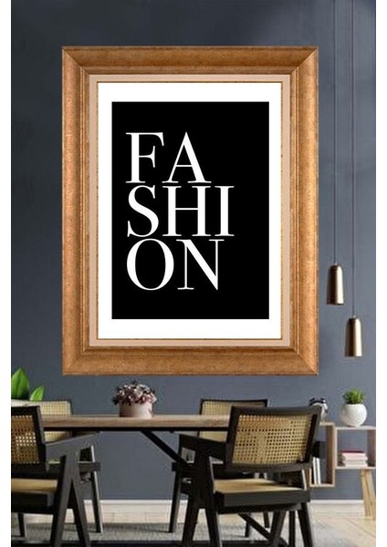 Altın Çerçeveli Paspartulu Tablo RF655