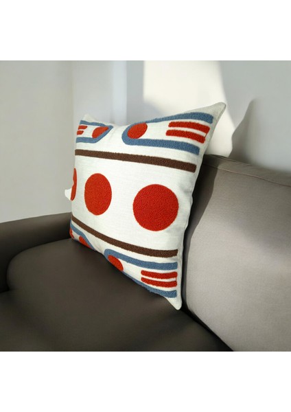 Punch Kırlent ( Içi Dolu) Nakış Kırlent, Boho Kırlent, Tufting Kırlent, Kırlent, Dekoratif Kırlent
