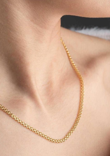 14 Ayar Altın Orta Kalın Hasır Zincir Kolye fiyatları