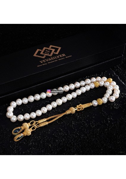 Doğal Inci Taşlı 925 Ayar Gümüş Püsküllü Tesbih Bileklik fiyatları