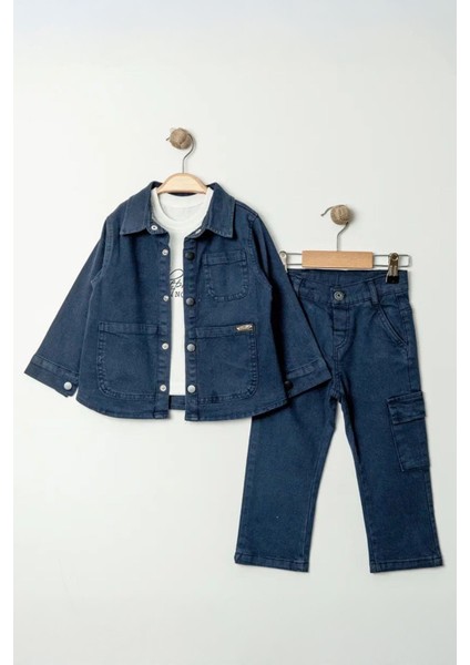 The Lord Gabardin Erkek Çocuk 3 Lü Ceketli takım - Lacivert