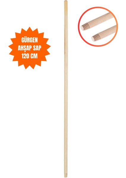 Ahşap Fırça-Çekpas Sapı 120 Cm(Gürgen Sap)