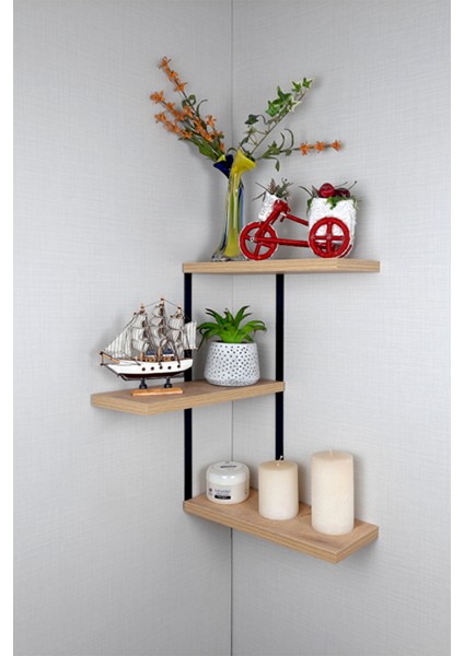 Metal Ahşap Mutfak Köşe Rafı Tezgah Üstü Düzenleyici Oda Kitaplık Banyo Mutfak Rafı Baharatlık fiyatları