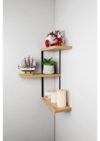 Metal Ahşap Mutfak Köşe Rafı Tezgah Üstü Düzenleyici Oda Kitaplık Banyo Mutfak Rafı Baharatlık indirimleri