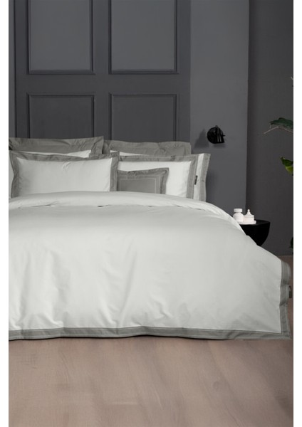 Layana Beyaz Pamuk Saten 500 Tc Çift Kişilik Nevresim Takımı
