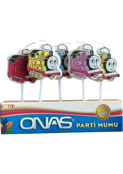 8 cm Tren Figürlü Doğum Günü Pasta Mumu