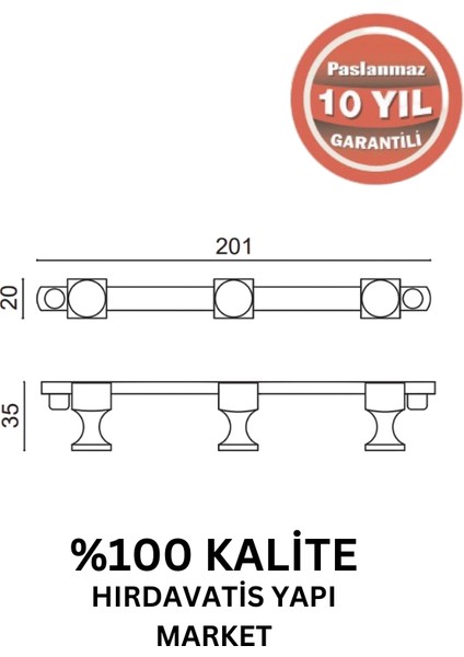 Paslanmaz Pirinç Mercan 3’lü Askılık Altın Sarı Gold fiyatları